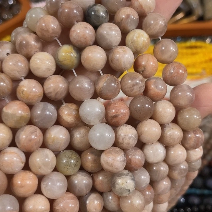 贝壳非金属一条10mm金太阳圆珠