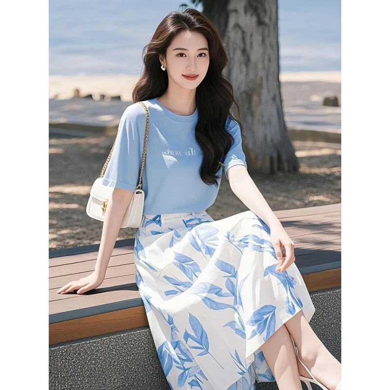 小香风半身裙两件套装女2025新款夏季清冷松弛感穿搭一整套高级感