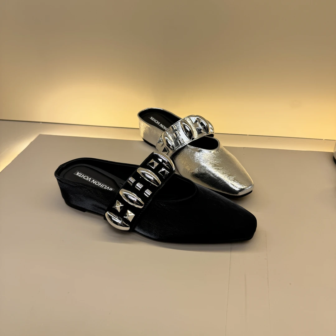 2025新款法式时尚气质单鞋百搭包头拖