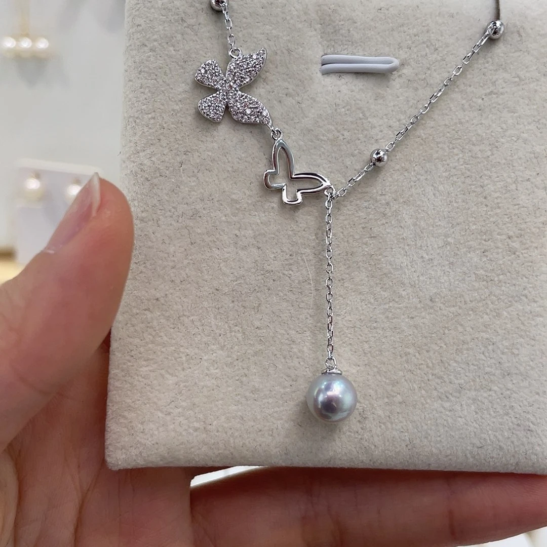 颈饰银S925镶嵌海水珍珠