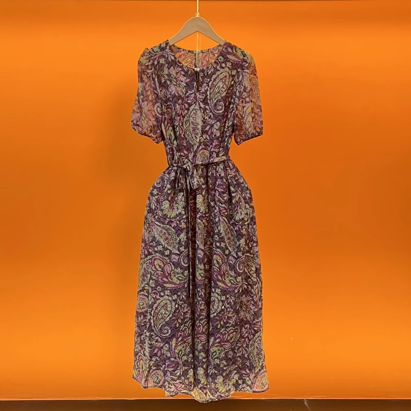 【老杨专属】2025夏季新款法式优雅设计师款收腰显瘦连衣裙-5501-16