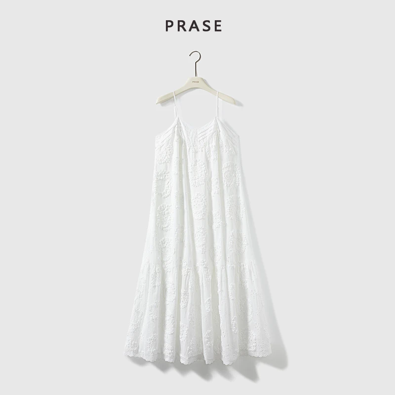 PRASE·噜【夏日舞曲】100棉微胖轻奢设计款夏度假风连衣裙PR504S02