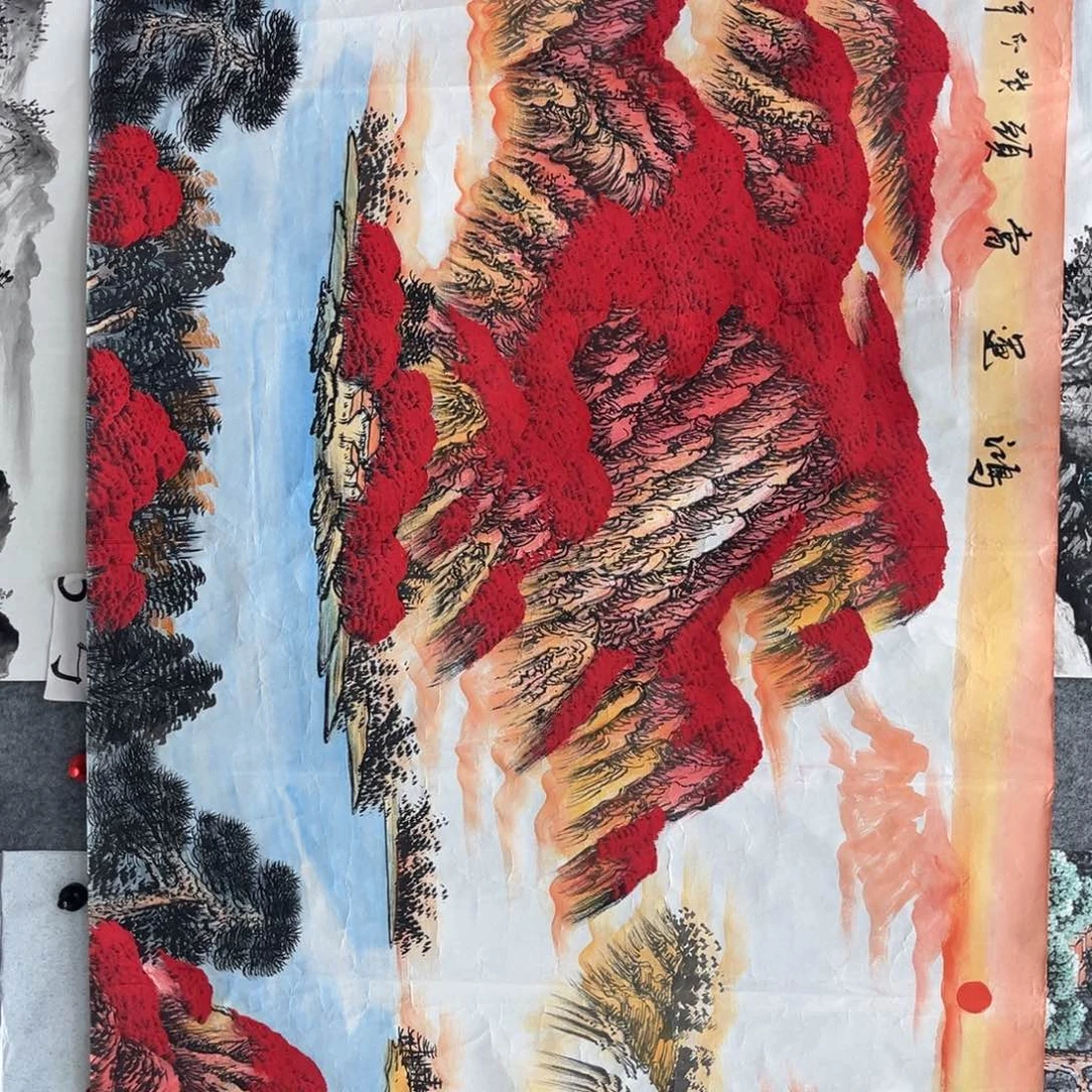 北***狼国画明月的直播间 不带证书 微瑕