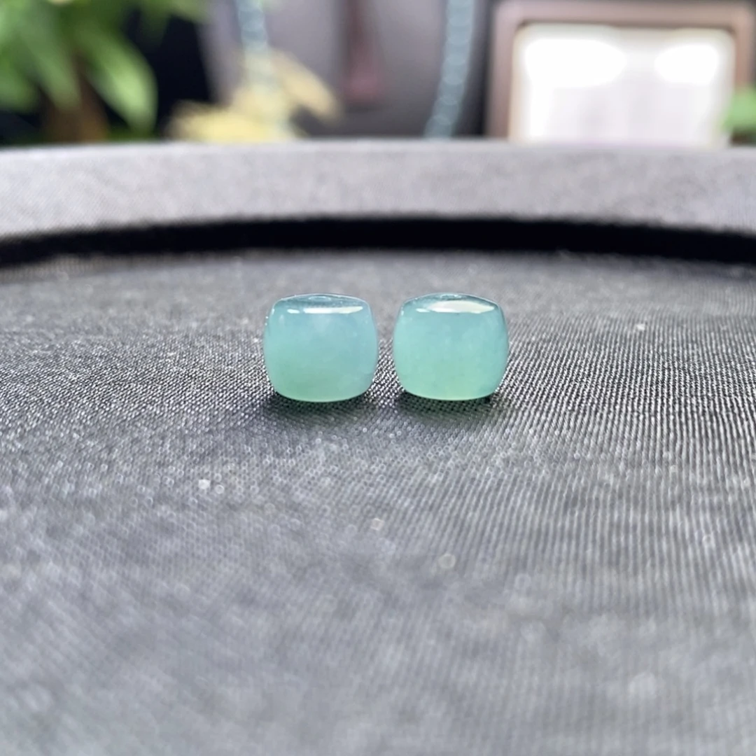 翡翠未镶嵌手链卡8老型对珠