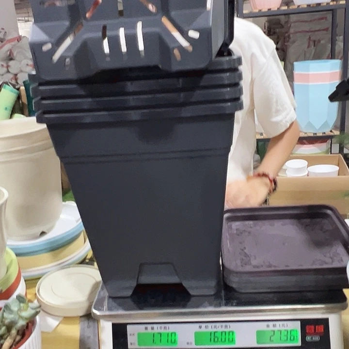 方盆口23高26黑色5只带托