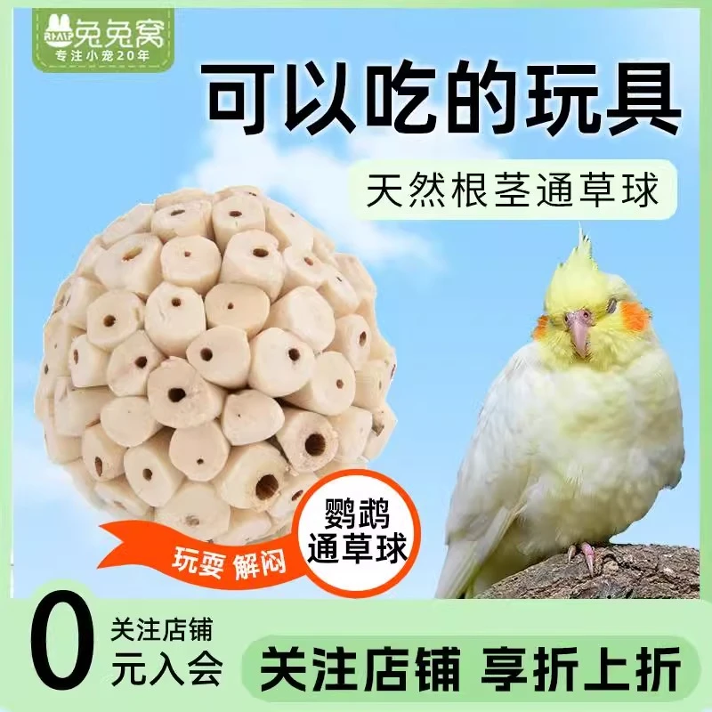 鹦鹉通草球啃咬玩具解闷趣味益智玄凤和尚凯克虎皮训练鸟用玩具