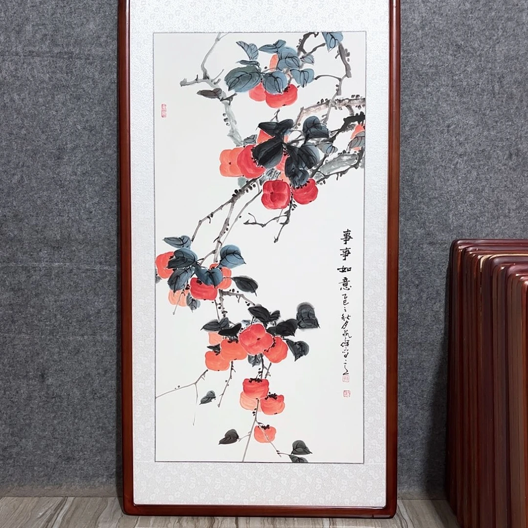 国画书画作品带框123×63