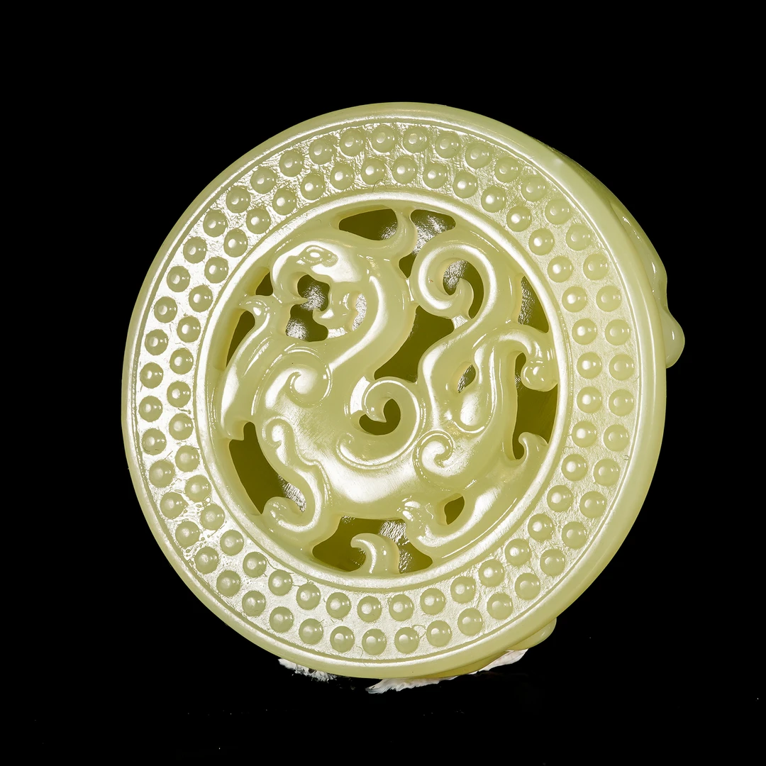 LOT.027和田玉龙纹带扣/X3369