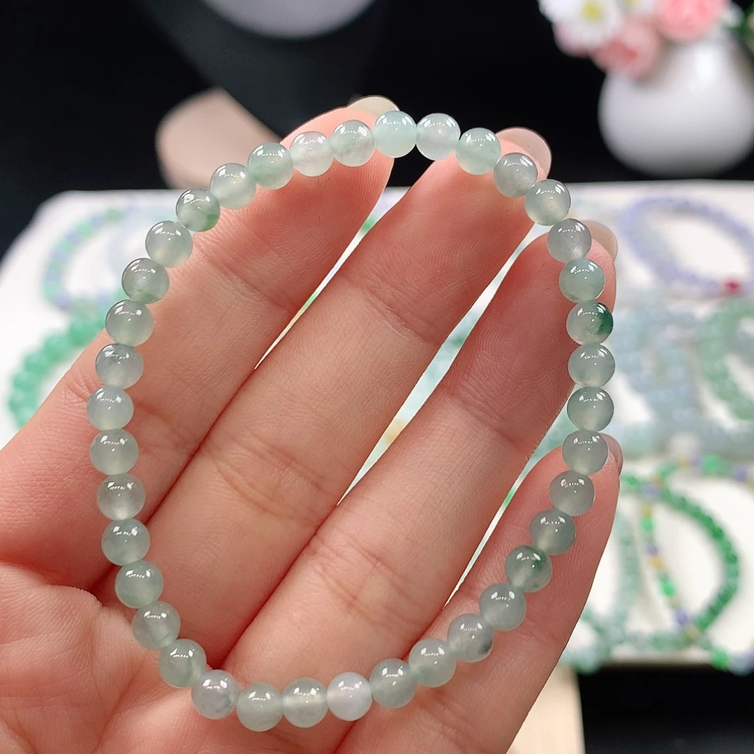 翡翠未镶嵌手链4.9mm