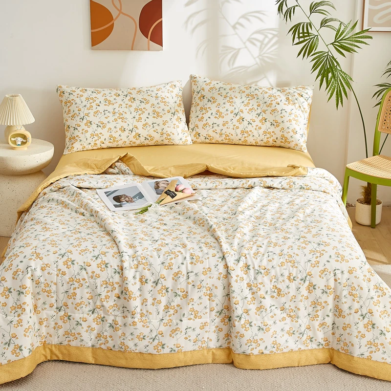 水星家纺适用A类100%新疆棉花被夏凉被全棉夏被空调被单人宿舍薄1