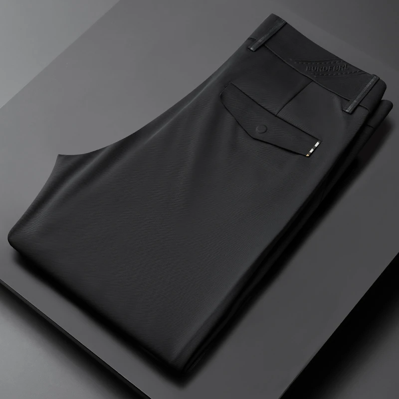 设计薄款2025新夏季免烫西裤男士商务直筒裤弹力抗皱休闲裤子男装