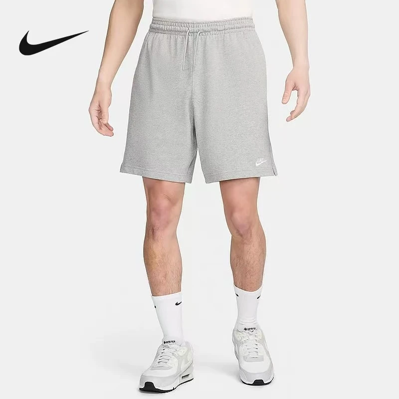 Nike耐克男裤子夏新款休闲刺绣透气宽松运动五分裤短裤FQ4361-063