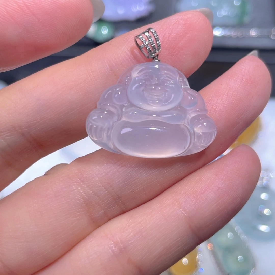 颈饰18K金镶嵌翡翠翡翠