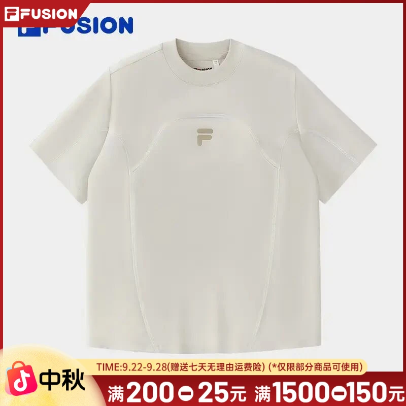 FILA 斐乐凉感宽松短袖女款夏季机能潮流运动透气T恤 T11W521107F
