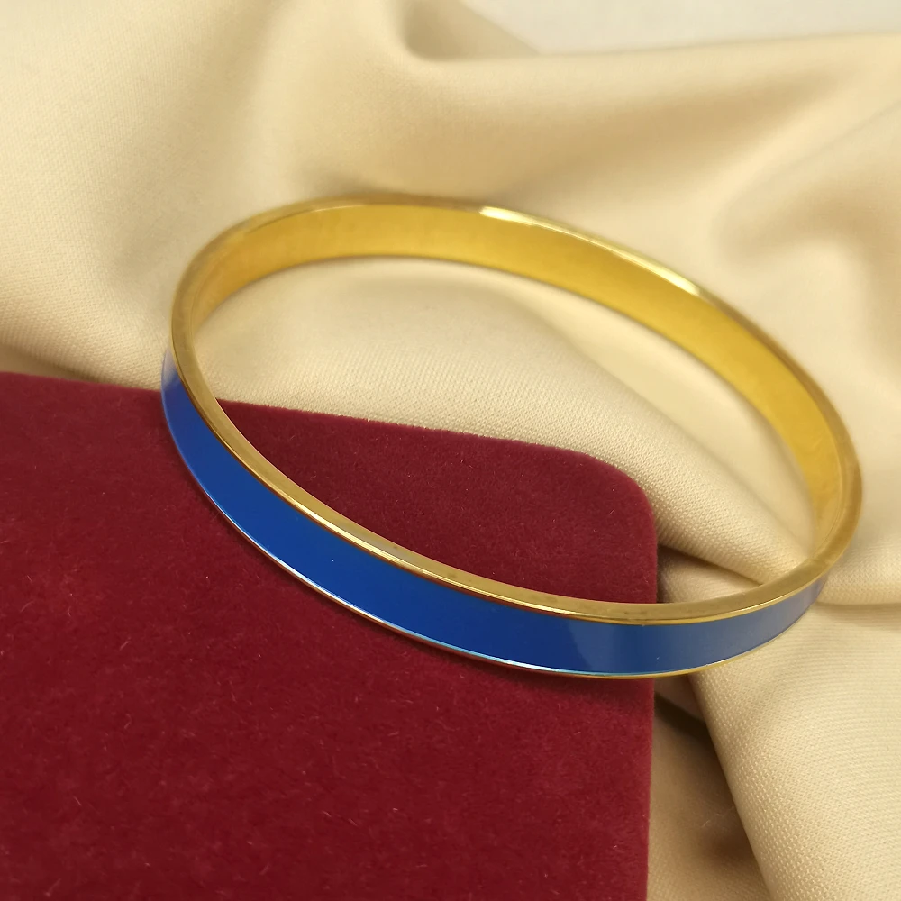 MONET蓝色珐琅手镯62圈口[2501203-001]