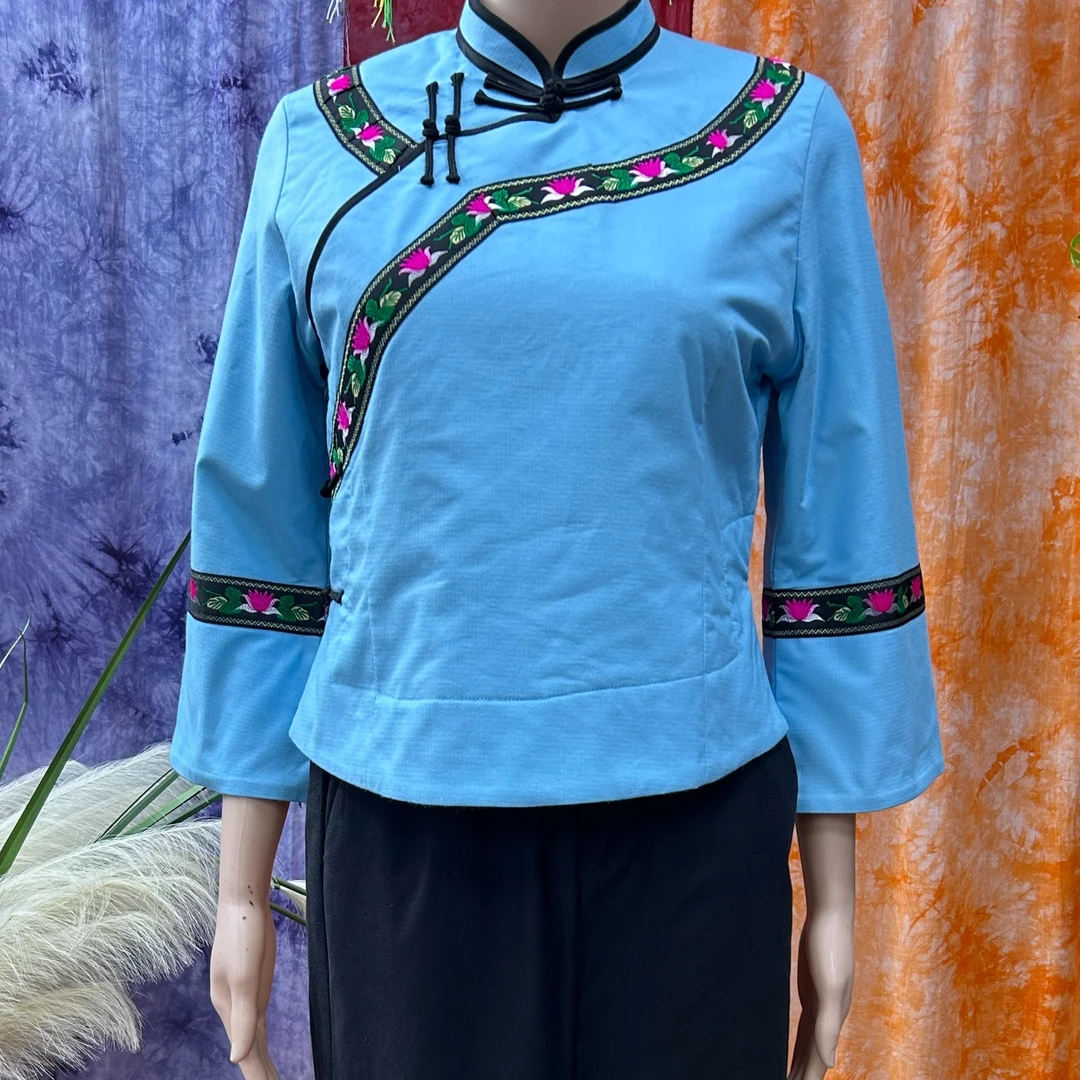 【小婷专属】低价清货民族风布依族女加厚上衣少数民族长袖生活装