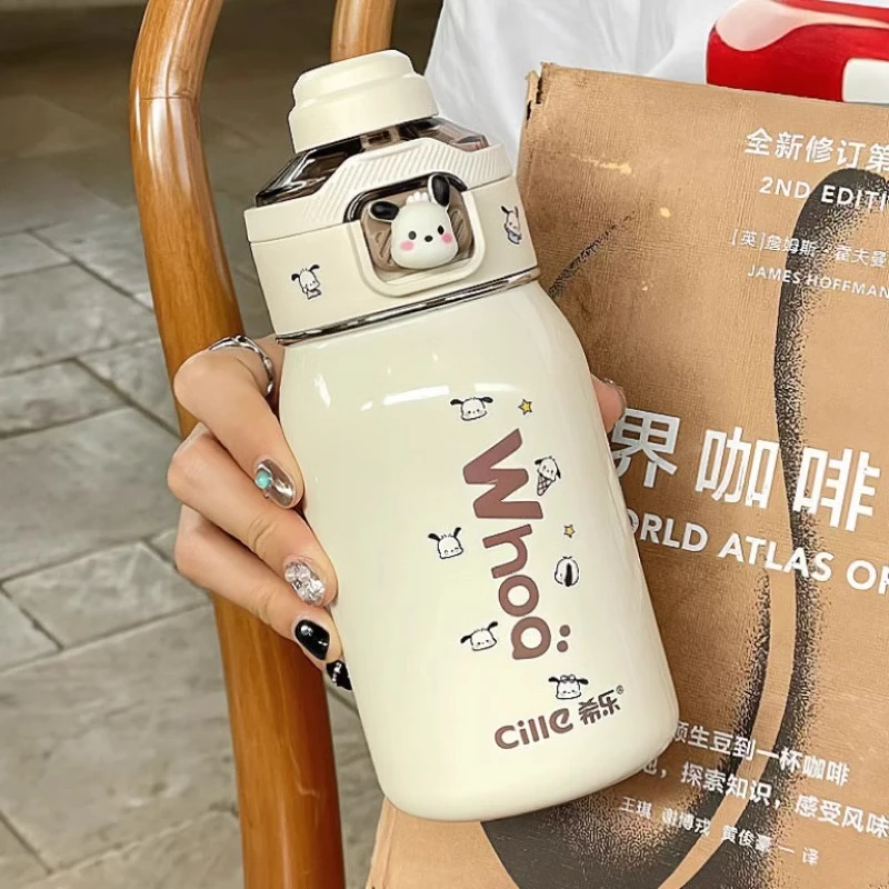 希乐高颜值保温杯新款女学生专用水杯可爱儿童吸管水杯316不锈钢