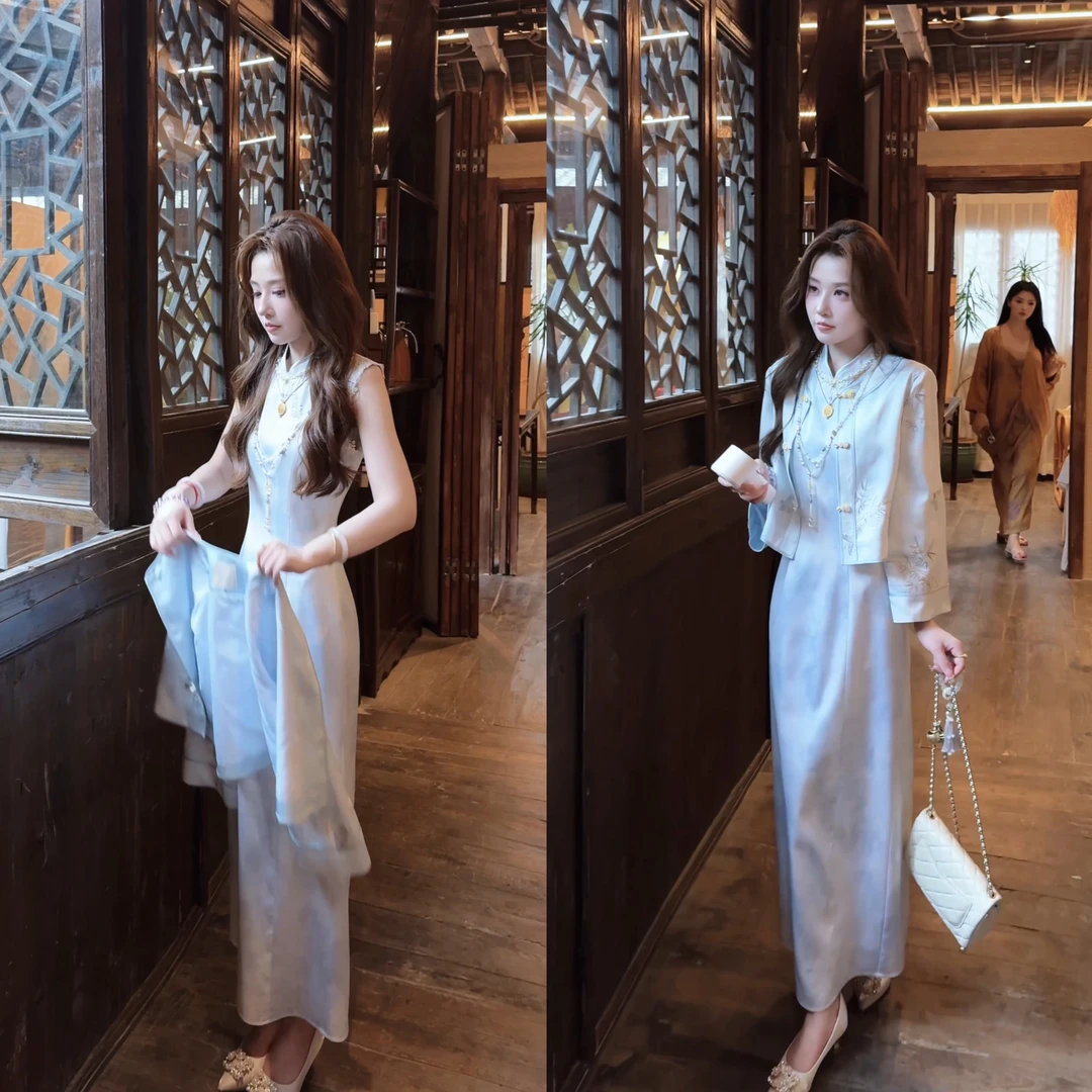 【婷婷】《烟雨行舟》国风旗袍&中式外套 TT2SQTZ2293