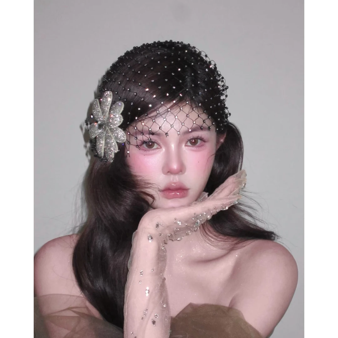 南一｜易梦琳同款 明星级爆闪发帽（头花可拆卸）