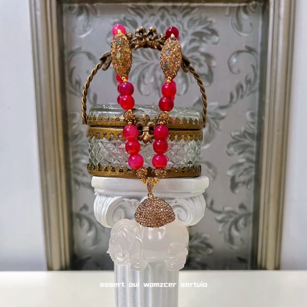 铜合金项链 丝娜塔班娜系列满镶颗粒9667手工时尚百搭轻奢设计师