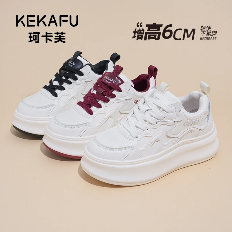 KEKAFU/珂卡芙【隐形增高6公分】时尚休闲鞋厚底2024轻便百搭ins
