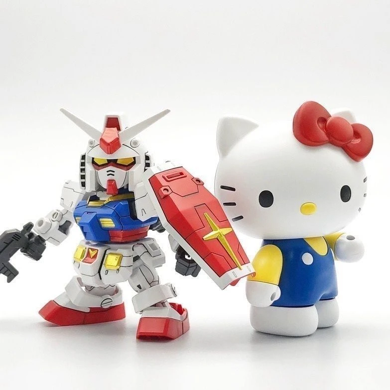 新品萌闪SDEX元祖凯蒂猫联名款HelloKitty扎古网红高达模型玩具HR