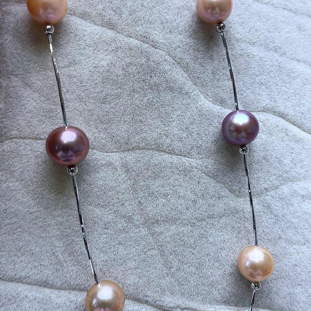 淡水珍珠颈饰银S925镶嵌