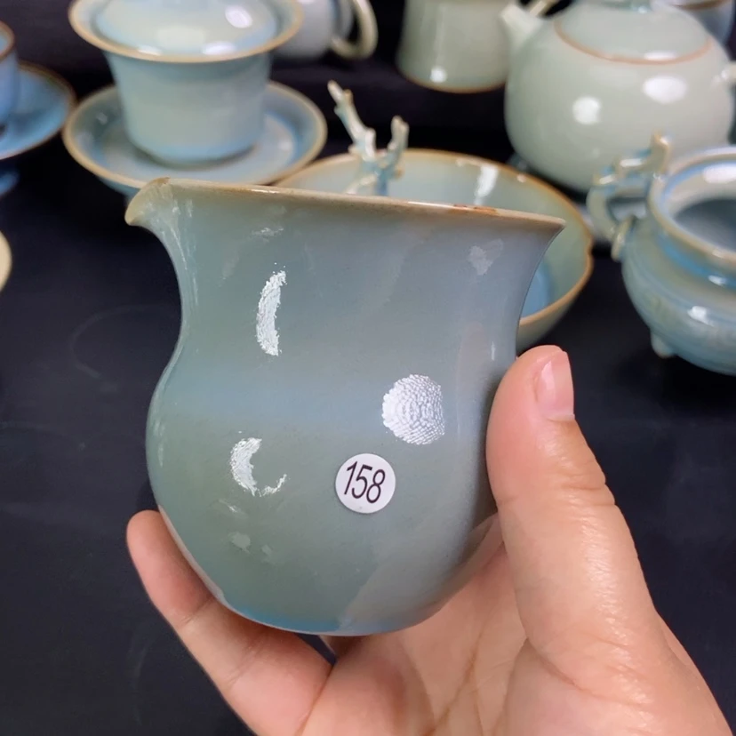 【闪购商品】公道杯原矿天蓝釉汝瓷