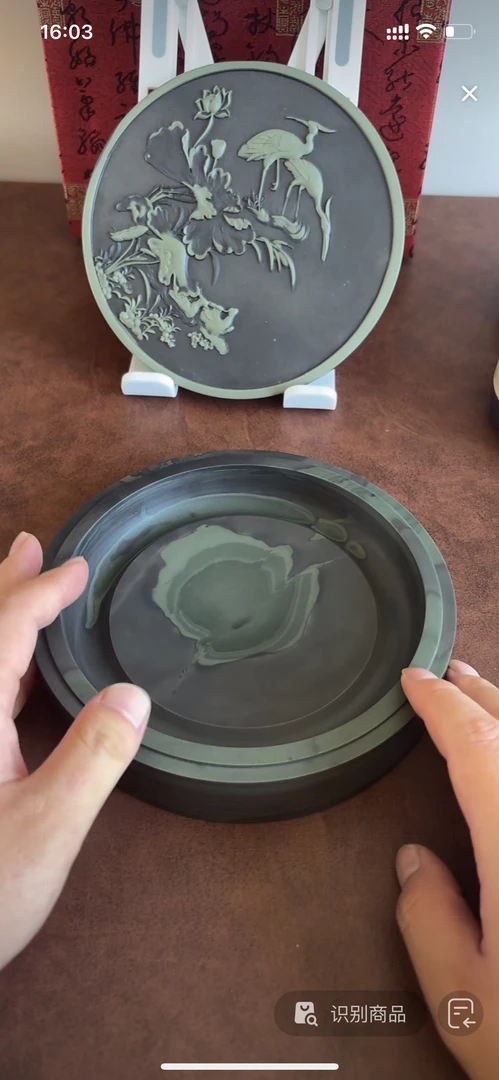 带盖易水砚多种图案小楷专用实用文房用品砚台