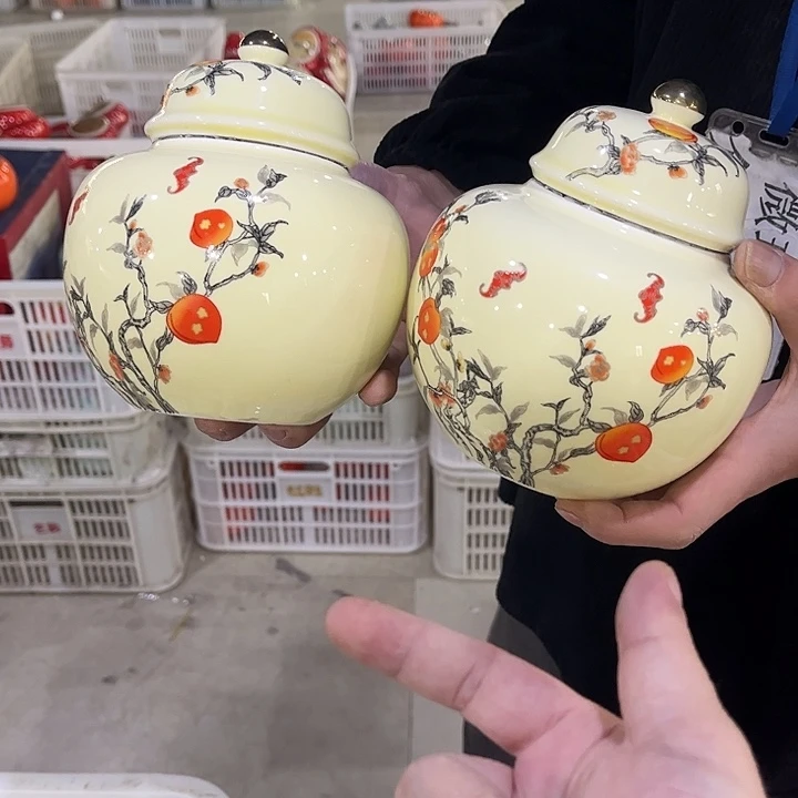 摆件陶瓷茶叶罐密封罐家用
