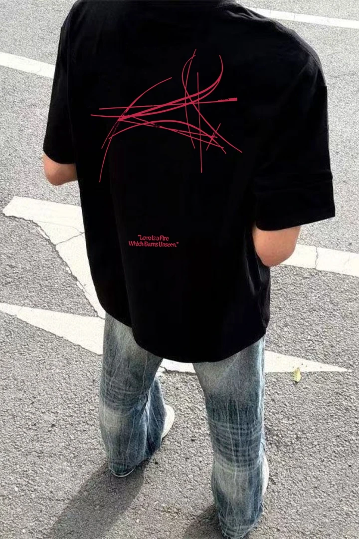 100%纯棉重磅潮牌半袖英文短袖cleanfit高街短袖男夏季潮牌欧美