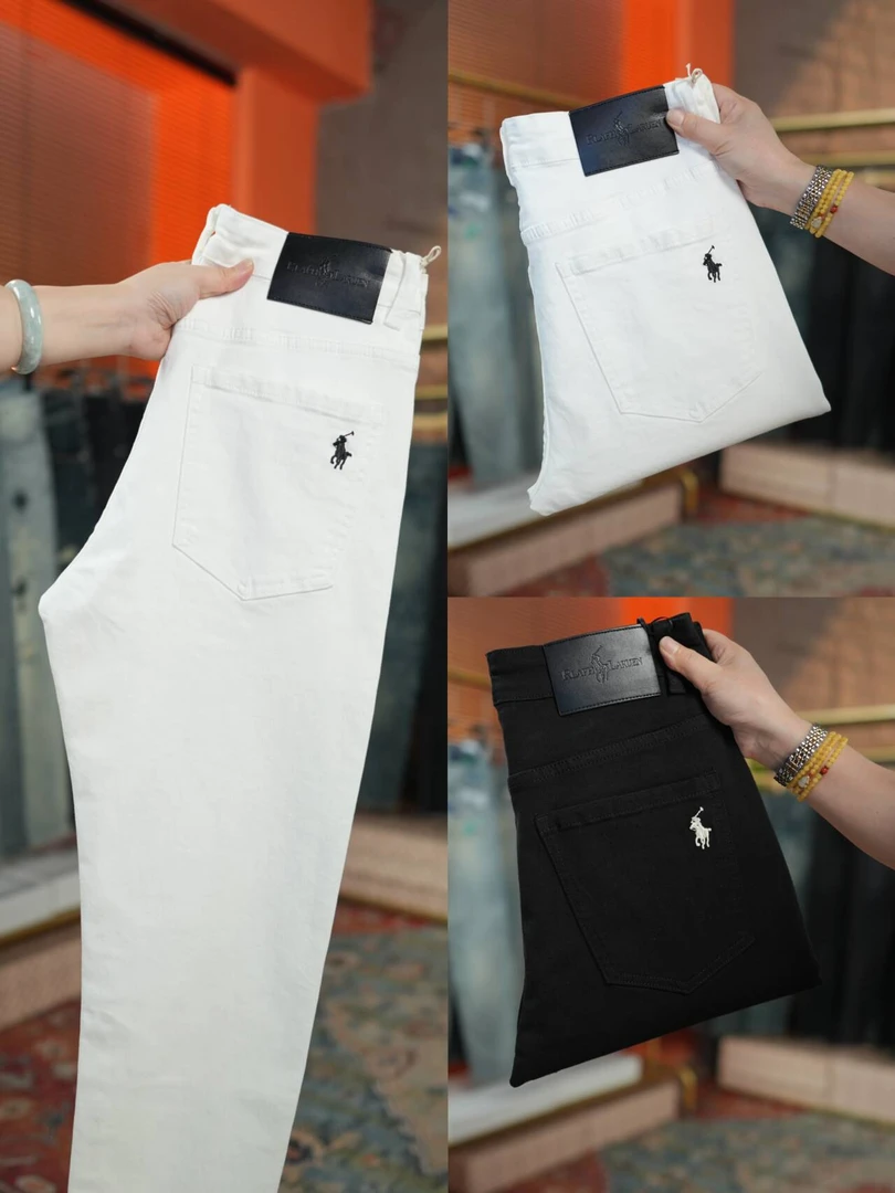 秋冬款双色战马刺绣潮流百搭高端轻奢修身小直筒裤子男款秋冬款