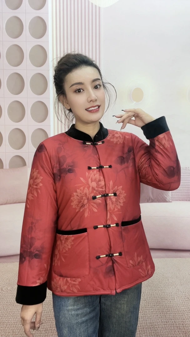 中老年妈妈冬装加厚驼绒棉衣女新中式国风棉服外套抗寒保暖花棉袄