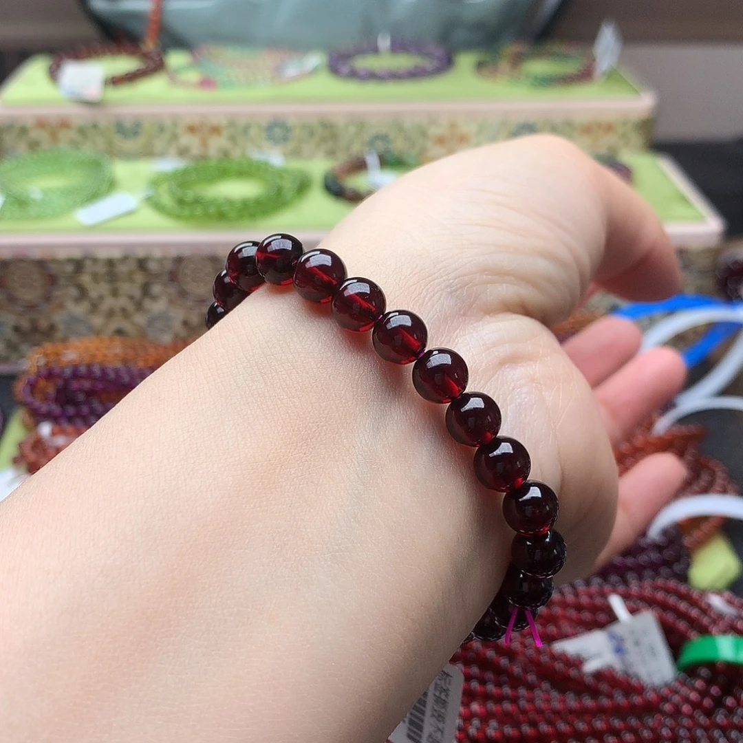 手串石榴石未镶嵌手串7.5