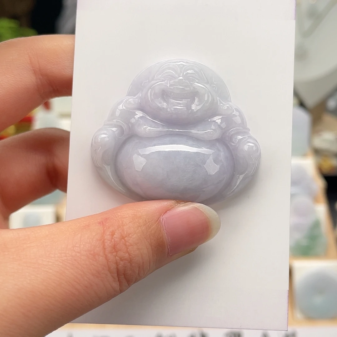 翡翠未镶嵌颈饰佛公