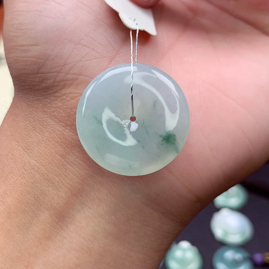 翡翠未镶嵌颈饰34 尺寸26.4-6