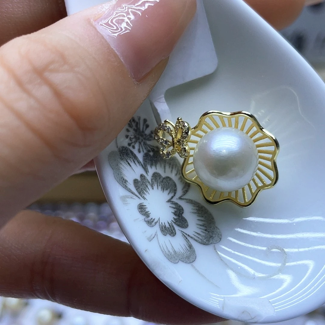 海水珍珠颈饰银S925镶嵌