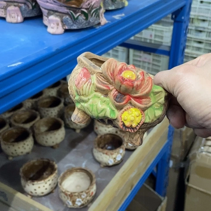 陶瓷花盆单场满9.9发9*8*6