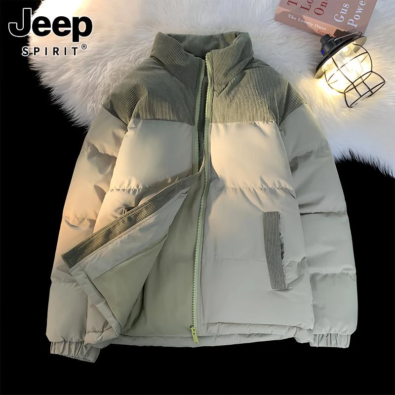 JEEP棉服男女款秋冬季2026新款加厚灯芯绒棉衣面包服棉袄外套