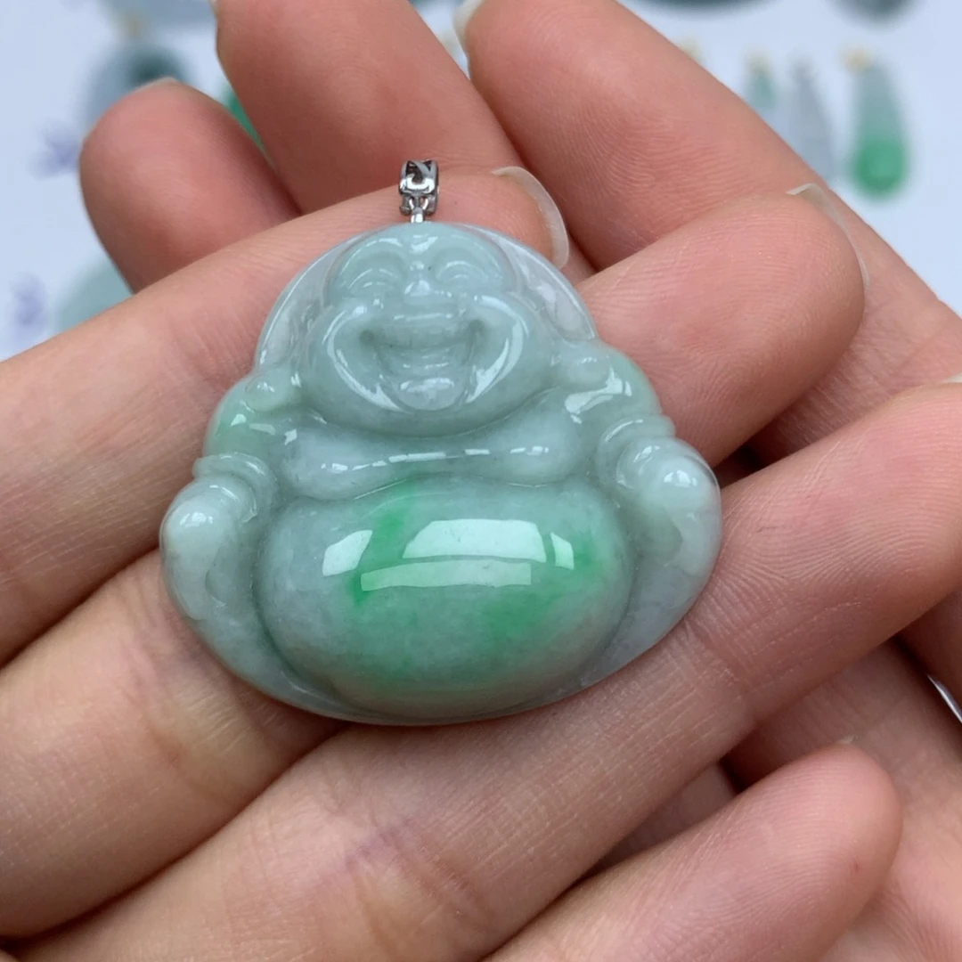 翡翠未镶嵌颈饰天然