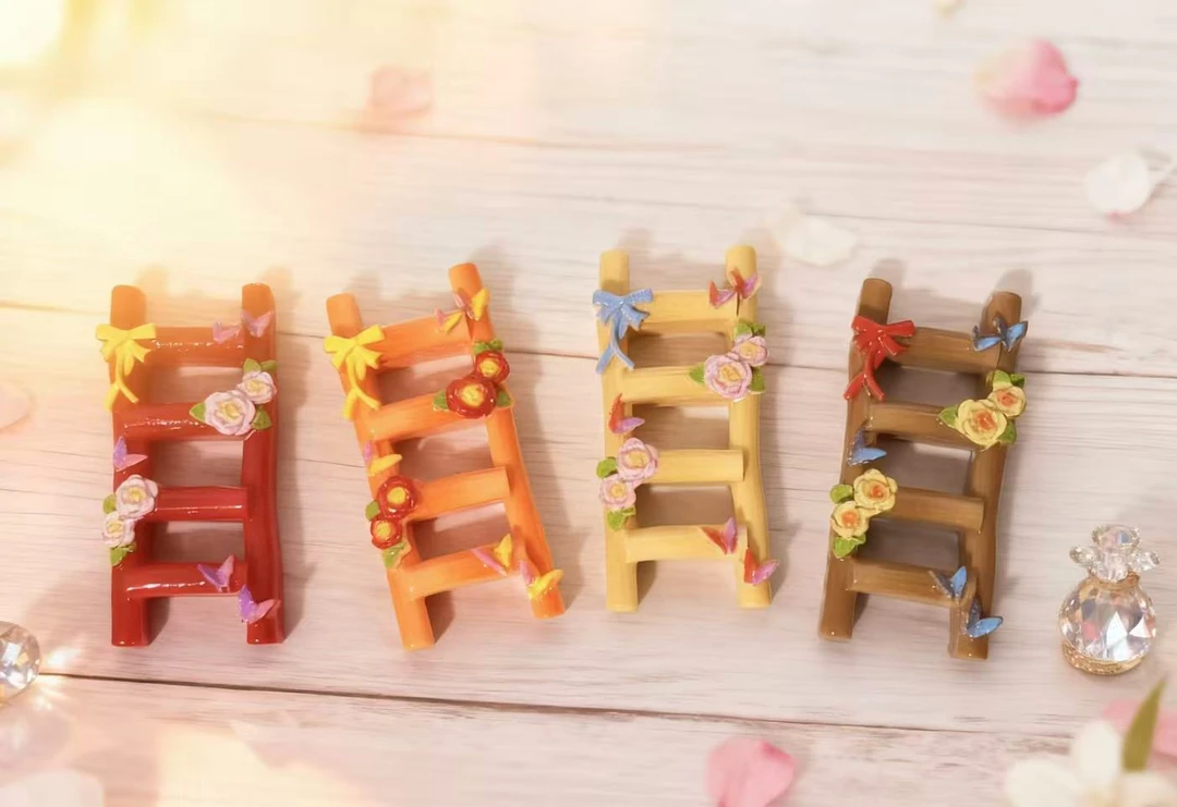 【定制款】彩梯花蝶创意树脂配件手工DIY