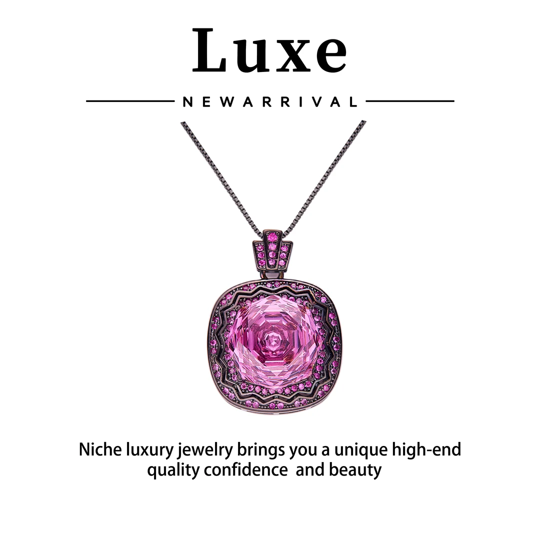 合金合成锆石项链 【琴愿为你】轻奢时尚女项链吊坠ZX160316