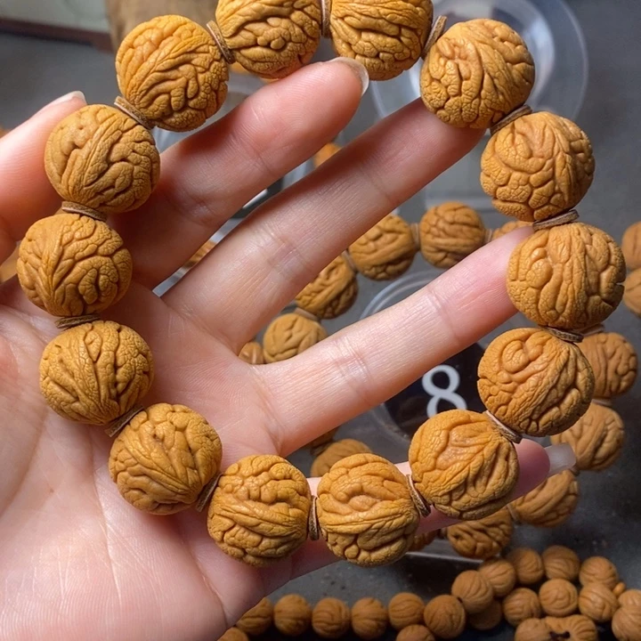 文玩核桃手串秦岭野生龙纹桃核21