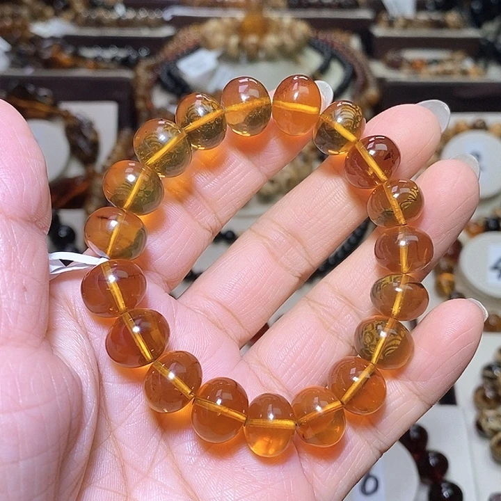 琥珀未镶嵌裸石金珀12m