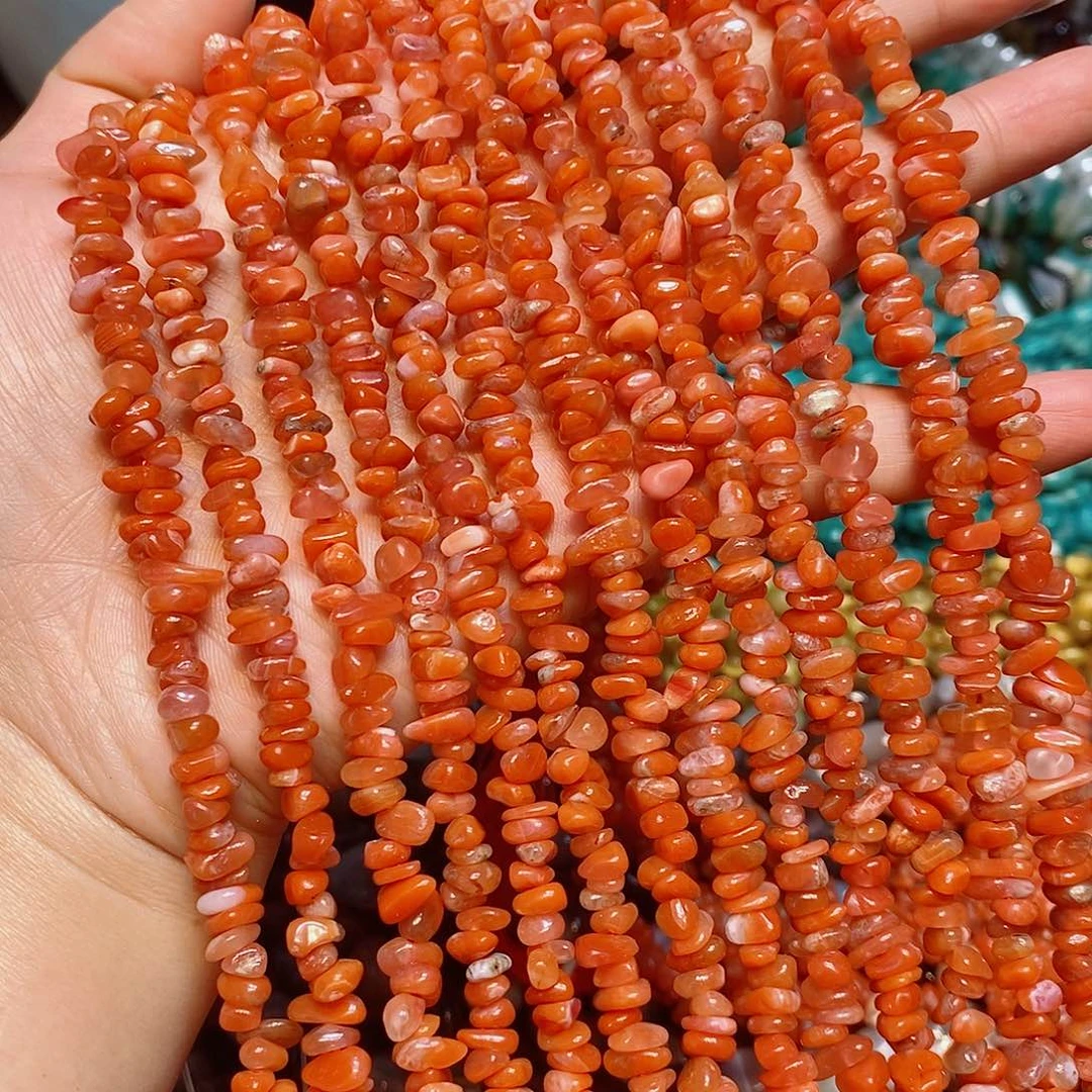 玛瑙/玉髓散珠天然南红随型一条