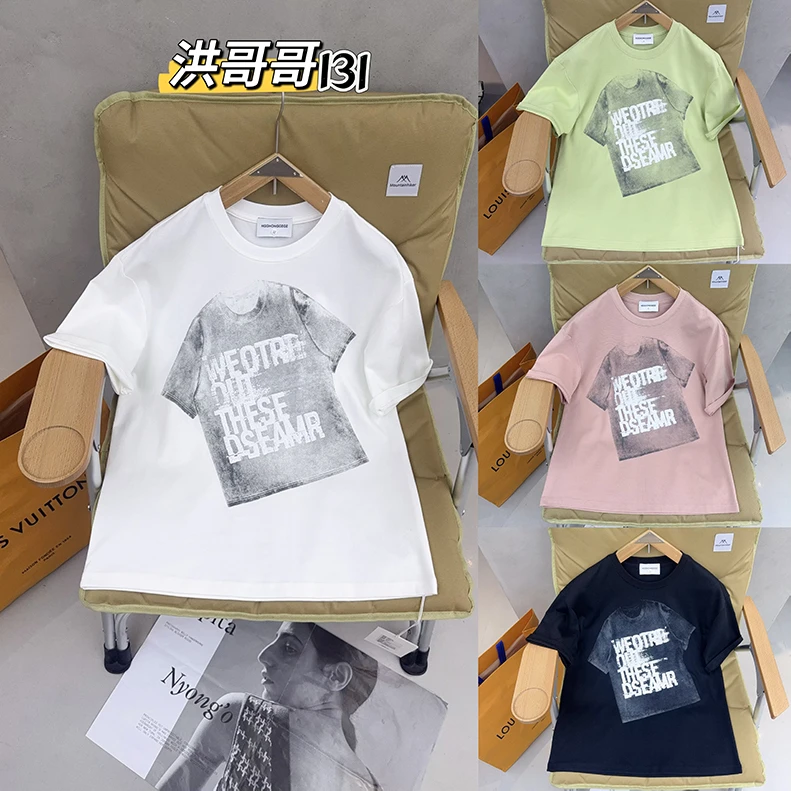 夏季新款短袖重工艺潮牌T恤微宽时尚百搭上衣T恤男装