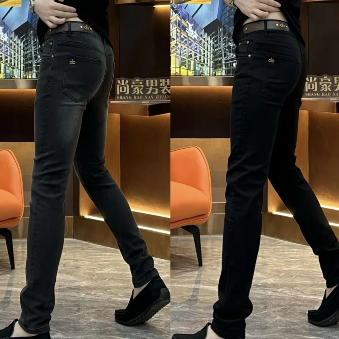 休闲潮流长裤裤子时尚立体剪裁牛仔裤