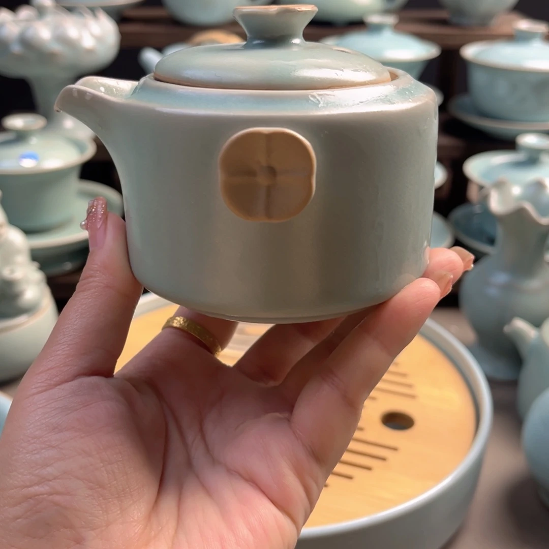 瓷原矿仿古釉梅花快客