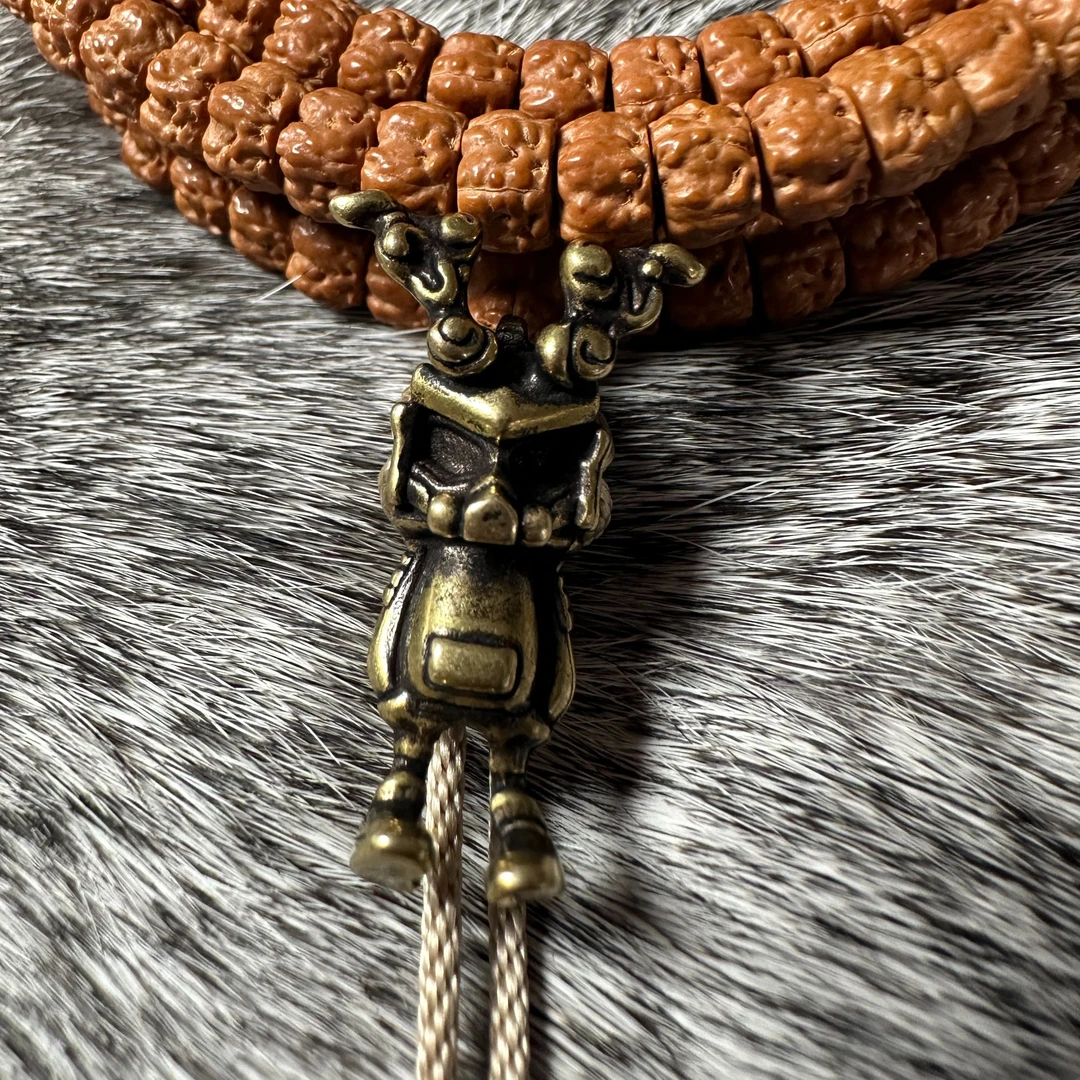 【聽風記出品】黄铜精工机械阿呆文玩配饰文玩背云