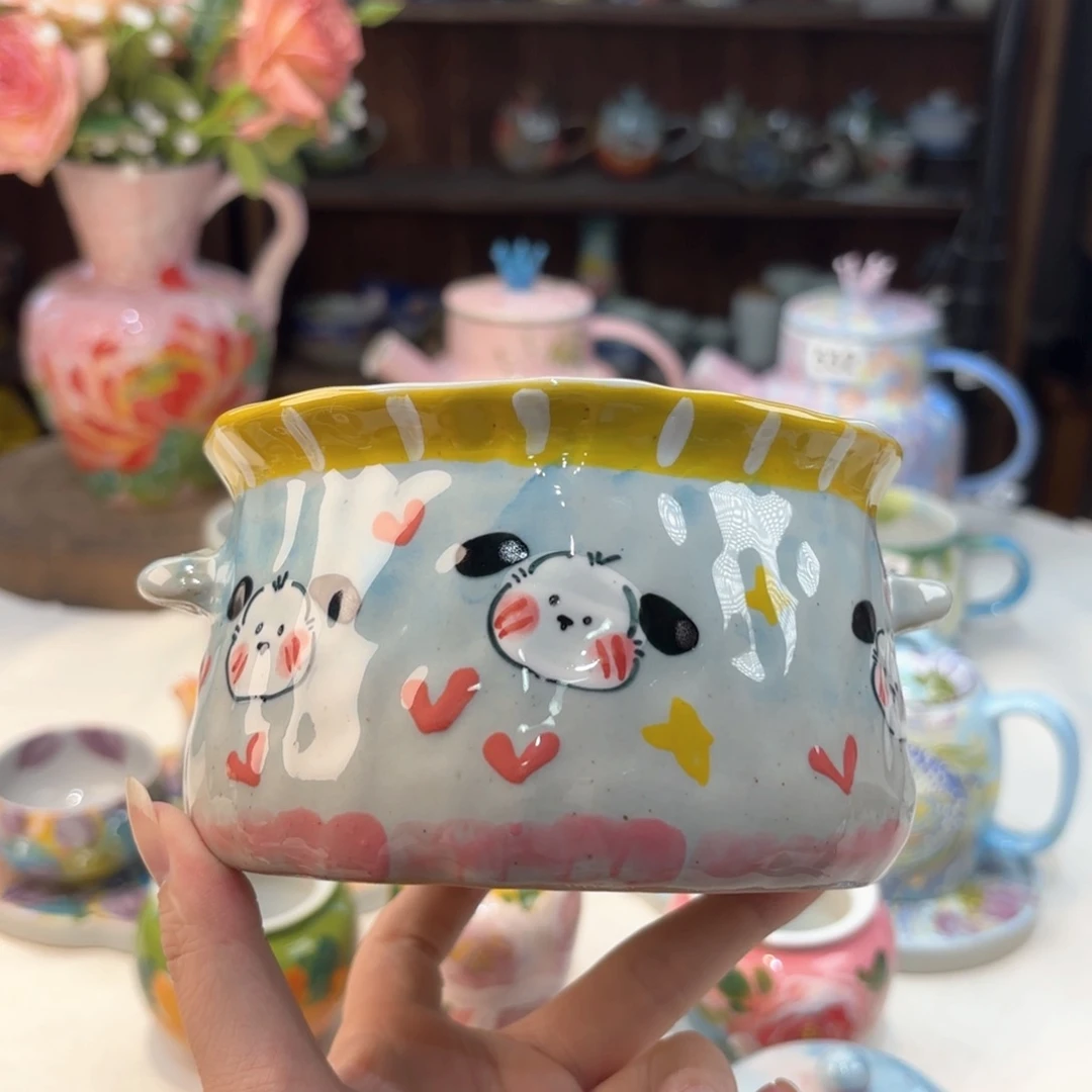 景德镇手绘高温釉下彩陶瓷茶具
